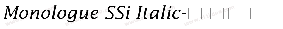 Monologue SSi Italic字体转换